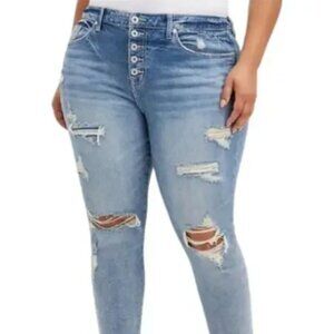 Torrid Bombshell Premium Stretch Skinny Jean Button Fly